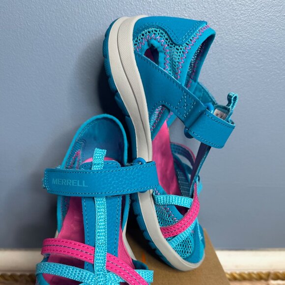 NIB MERRELL Dragonfly Girls Waterproof Sandals - YOUTH 2 - Picture 5 of 9